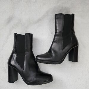 RIZZOLI Women's Black Zip‎ Up Boots 3.5 Inches Heels Size 39